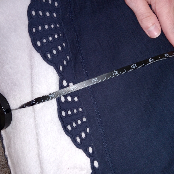 BODEN Isabella Broderie Anglaise Top Size 4 BLUE Short Sleeve Cotton TShirt - Picture 8 of 10
